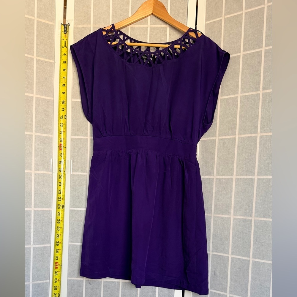 Forever 21 Purple Blouse with Cutout Neckline - Picture 3 of 9